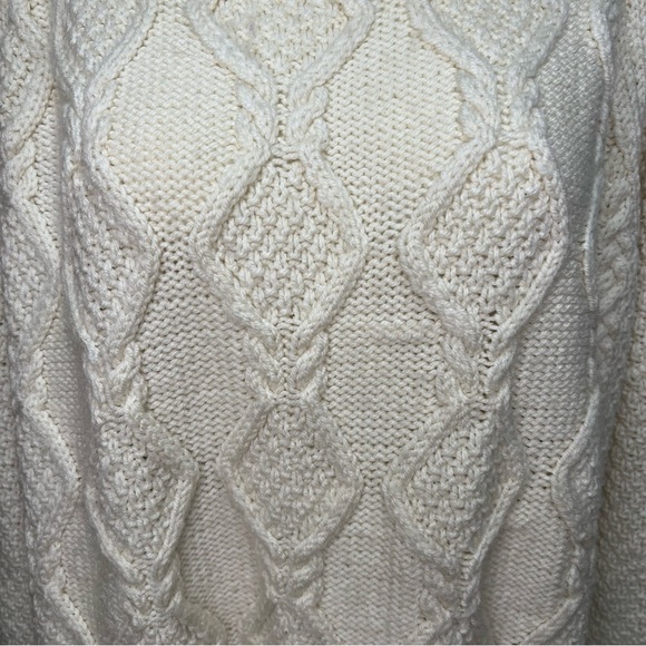 Handknit Crewneck Cottagecore Fisherman’s Sweater - Picture 8 of 11
